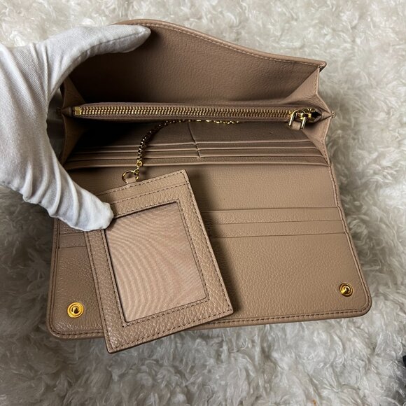 Prada Vitello Move Leather Continental Wallet - Picture 7 of 8